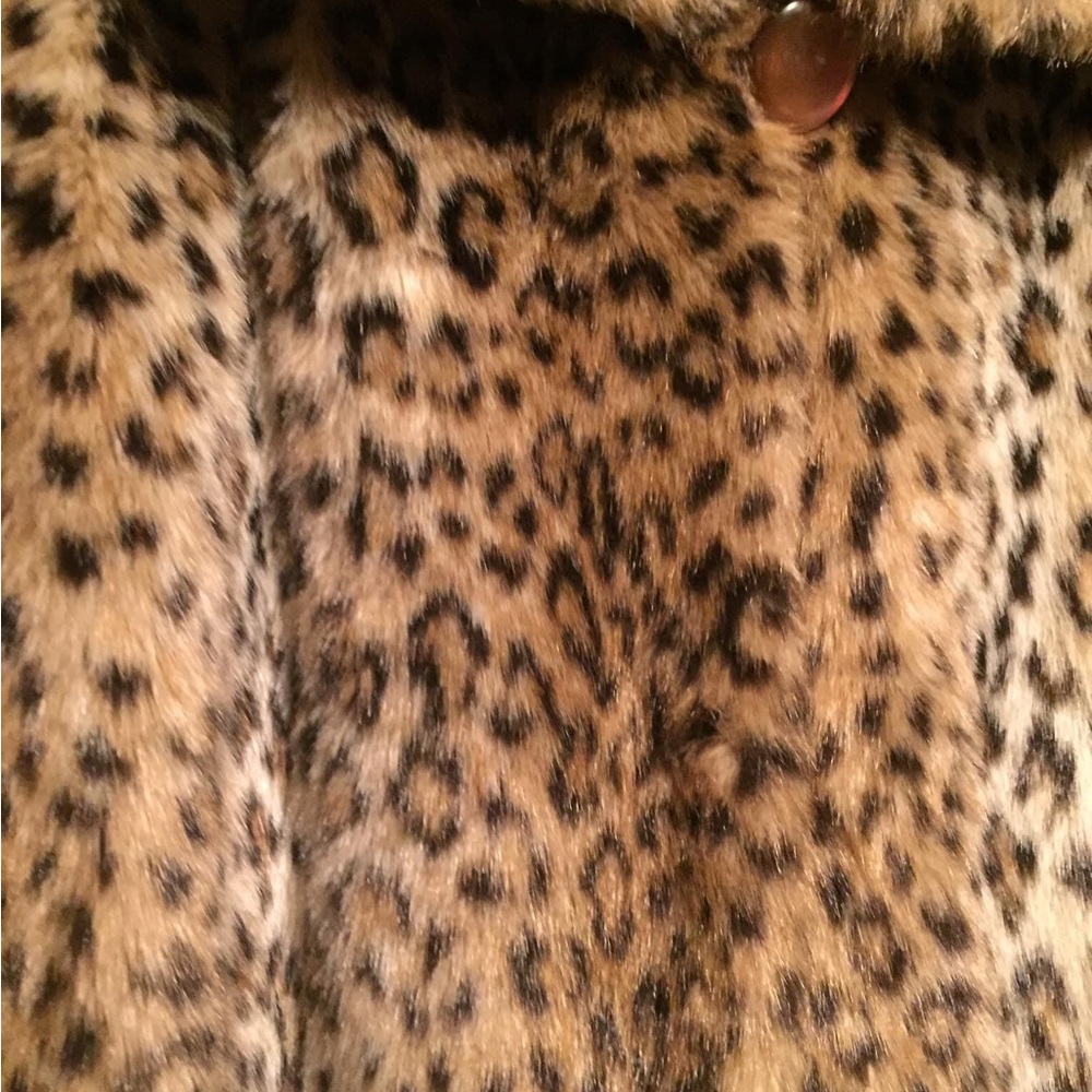 5543 Pamela McCoy Faux Leopard Fur Coat Full Length - Medium Super Soft CLEAN - Picture 4 of 11
